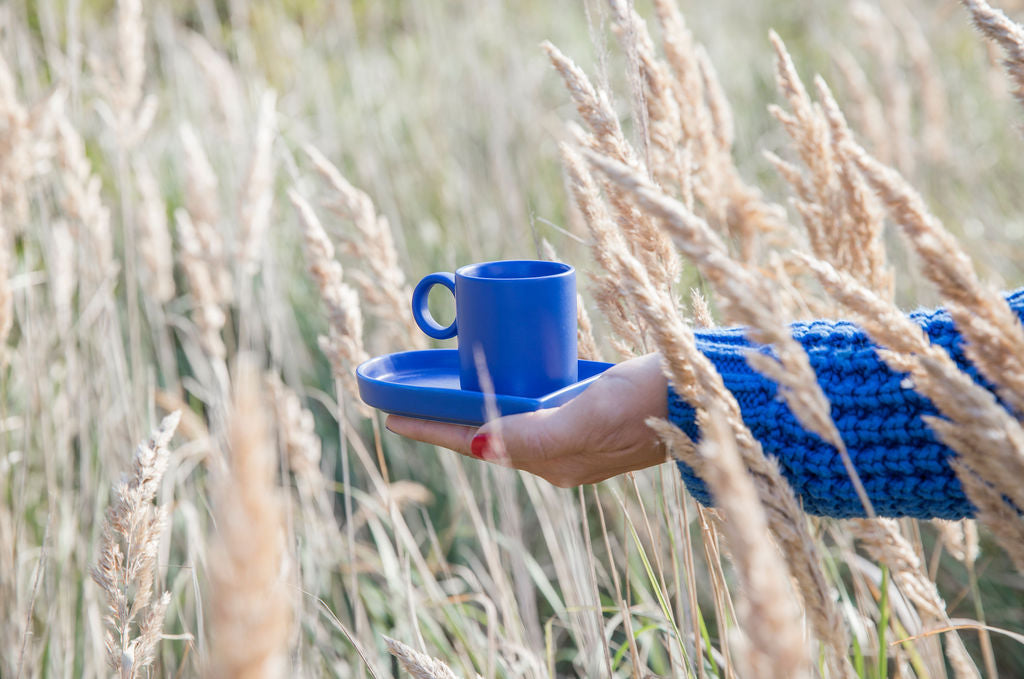 Espresso cup and plate Niki (Blue)
