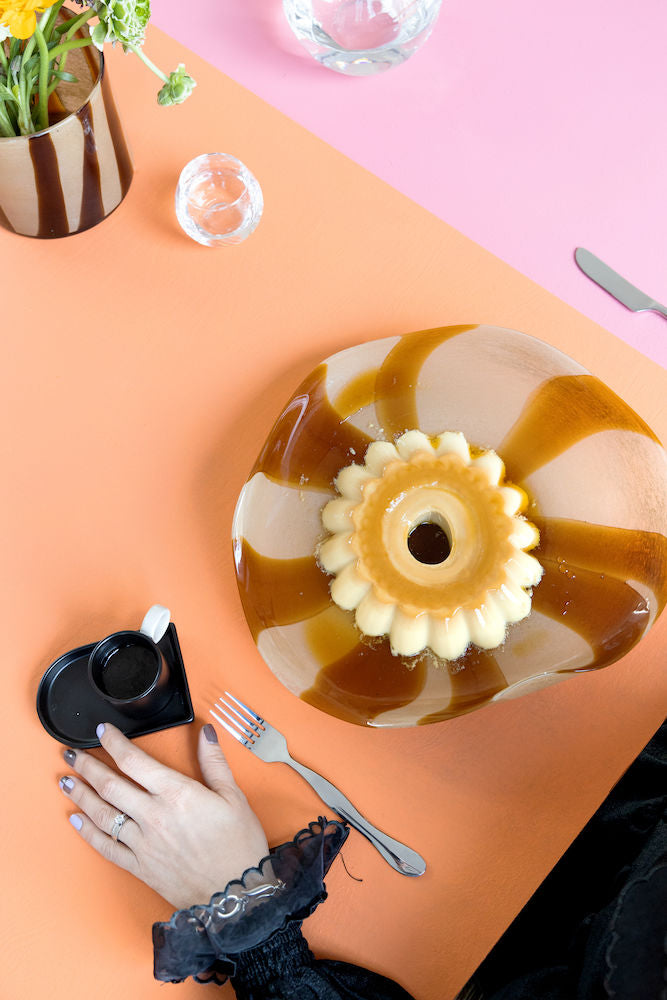 Espresso cup and plate Niki (Black/beige)