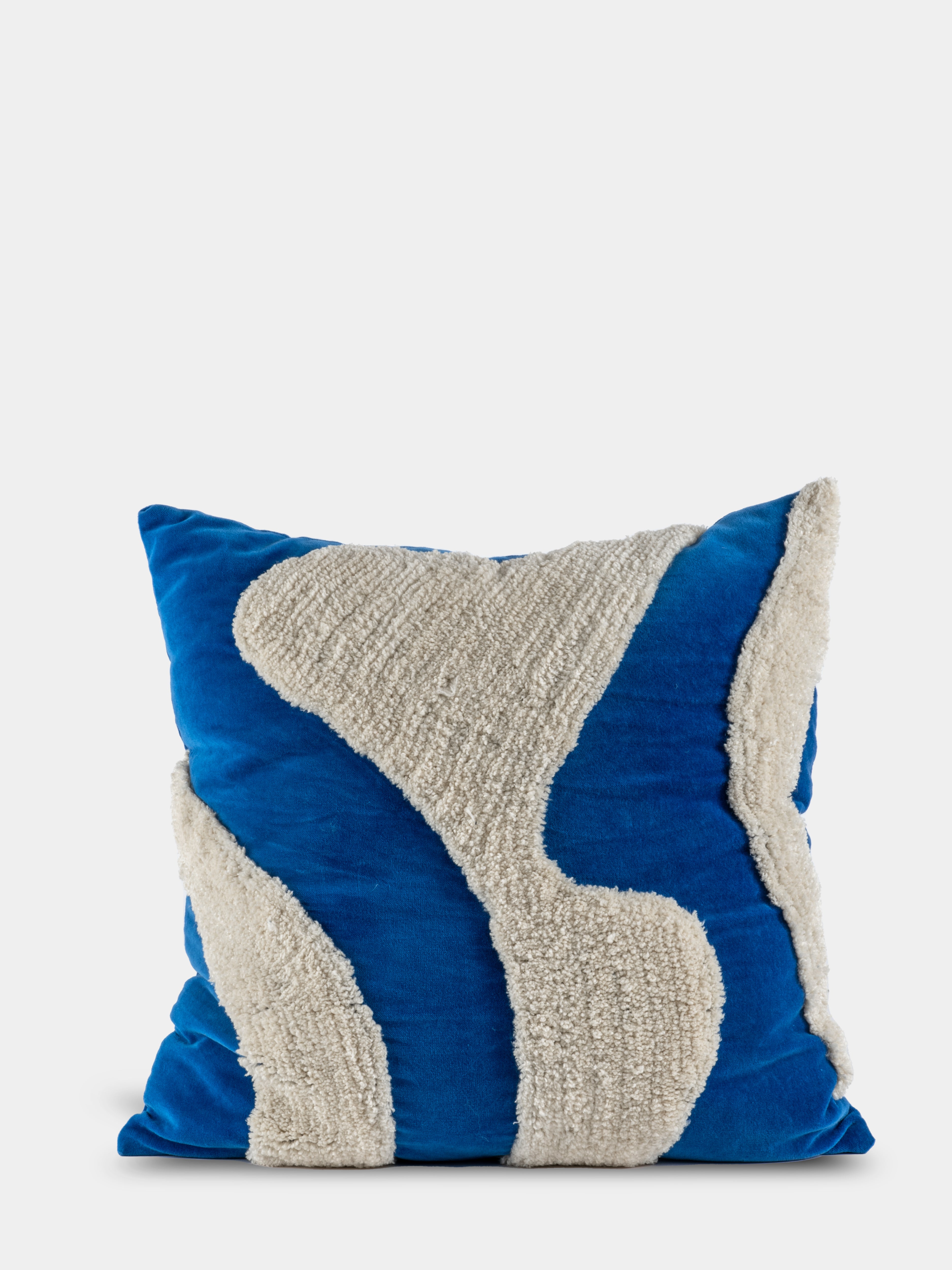 Pillow Fluffy (Blue/Beige)