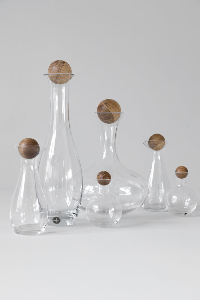 Nature carafe/bottle with oak stopper