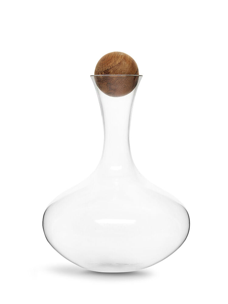 Nature wine carafe with oak stopper