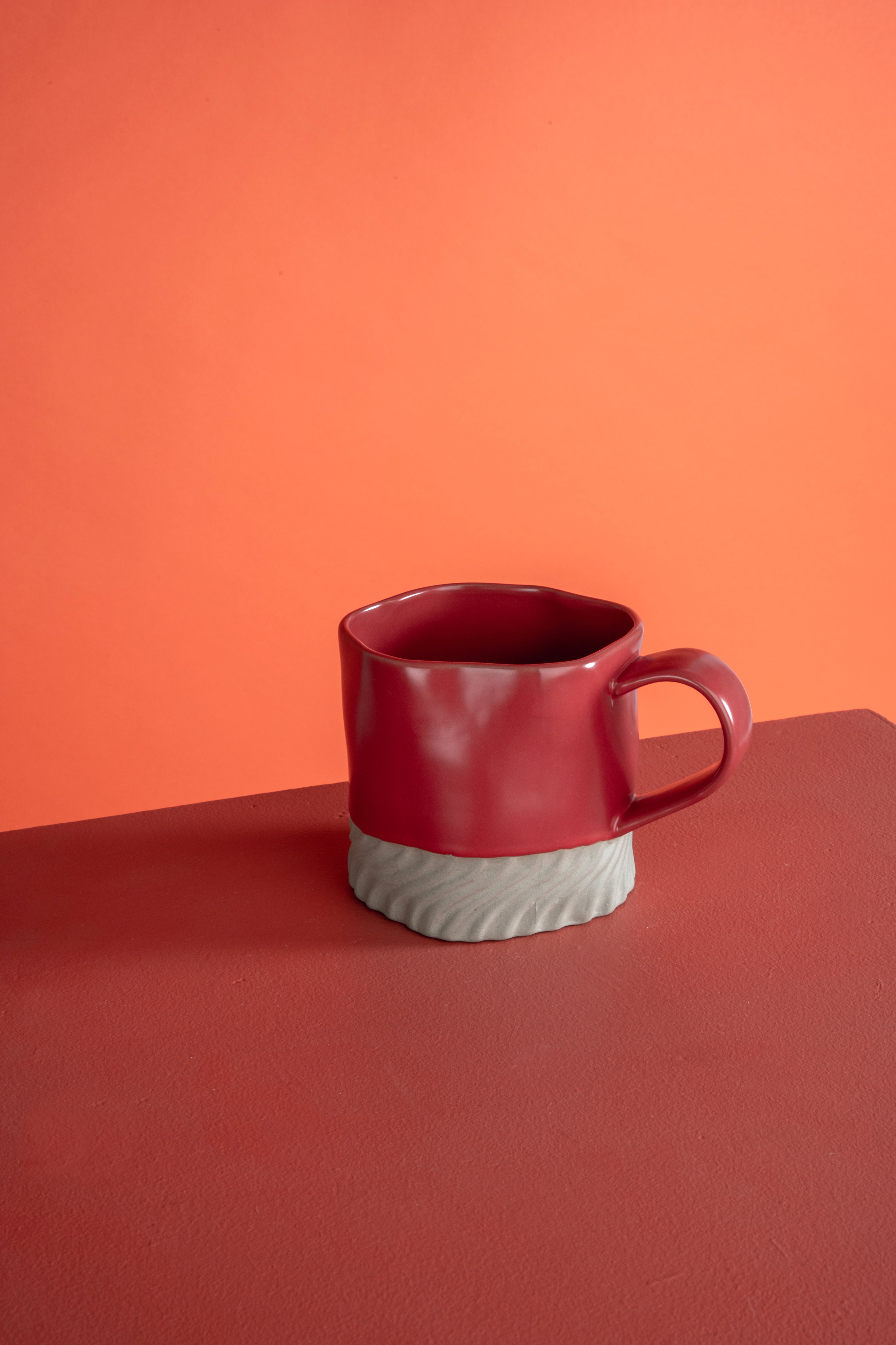 Mug Swirl (Red/beige)