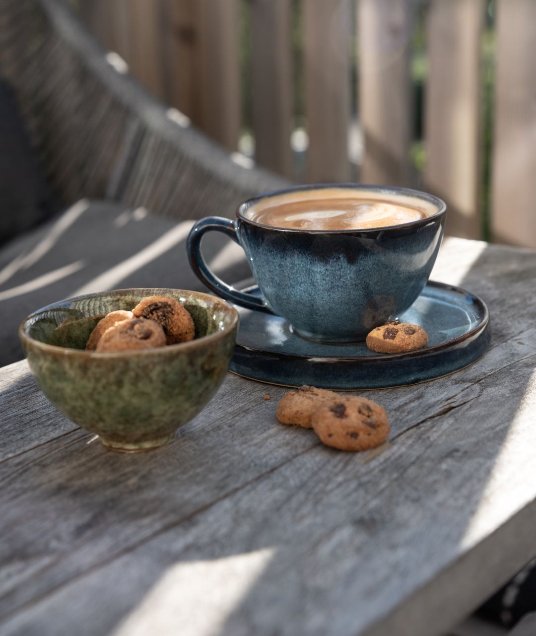 Mug and plate Jade (Blue)