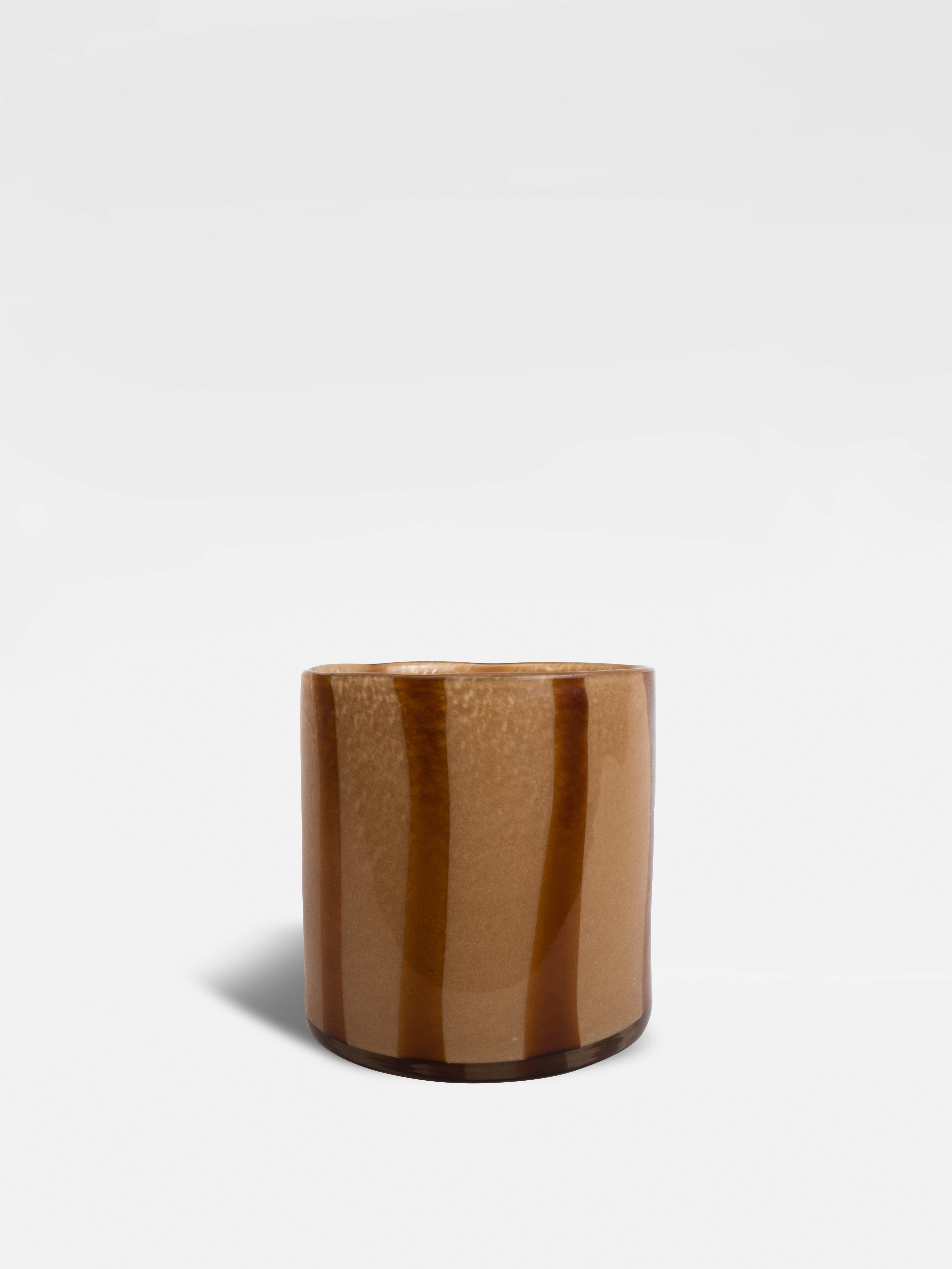 Candle holder Calore Curve M (Brown/beige)