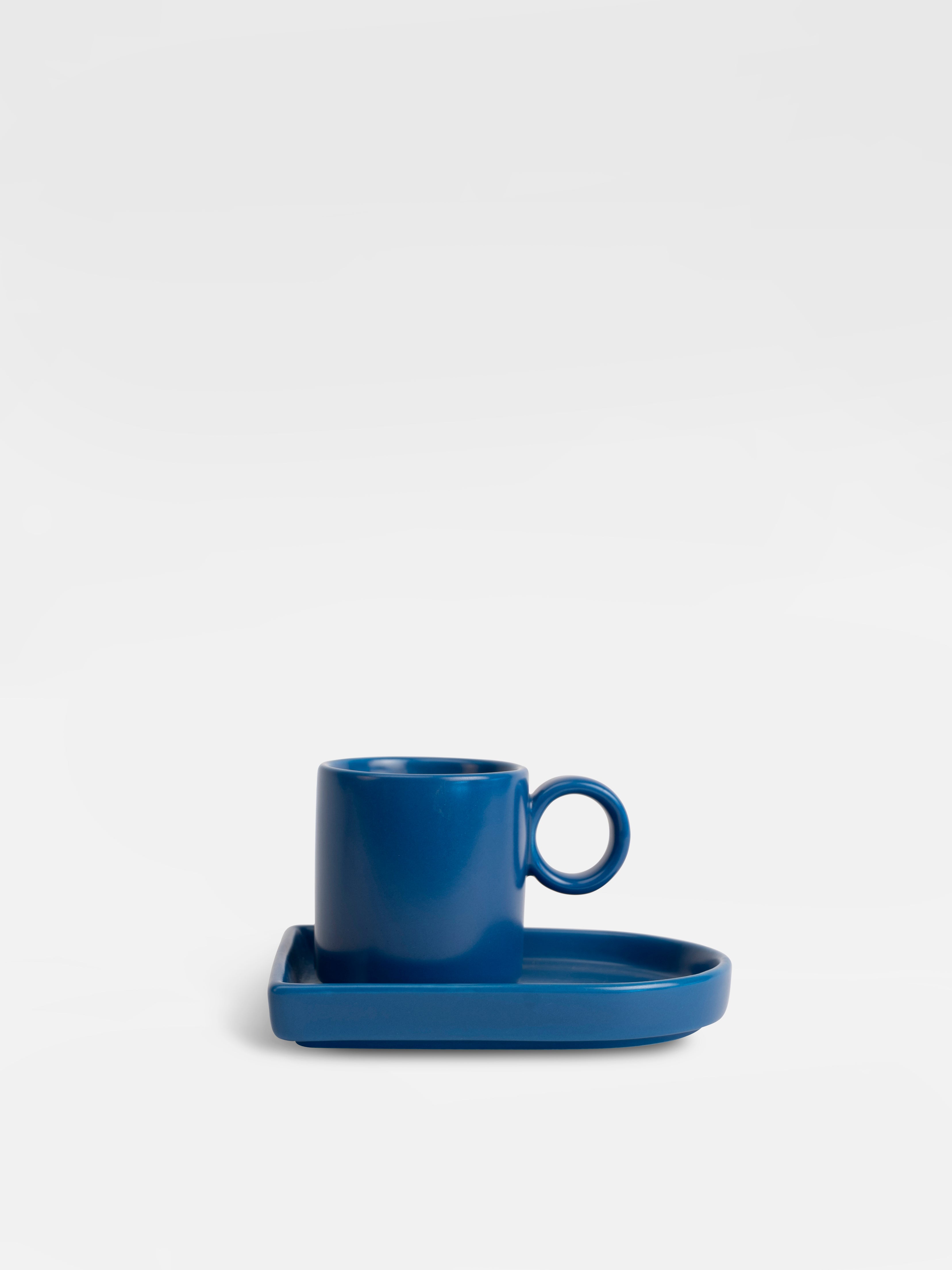 Espresso cup and plate Niki (Blue)