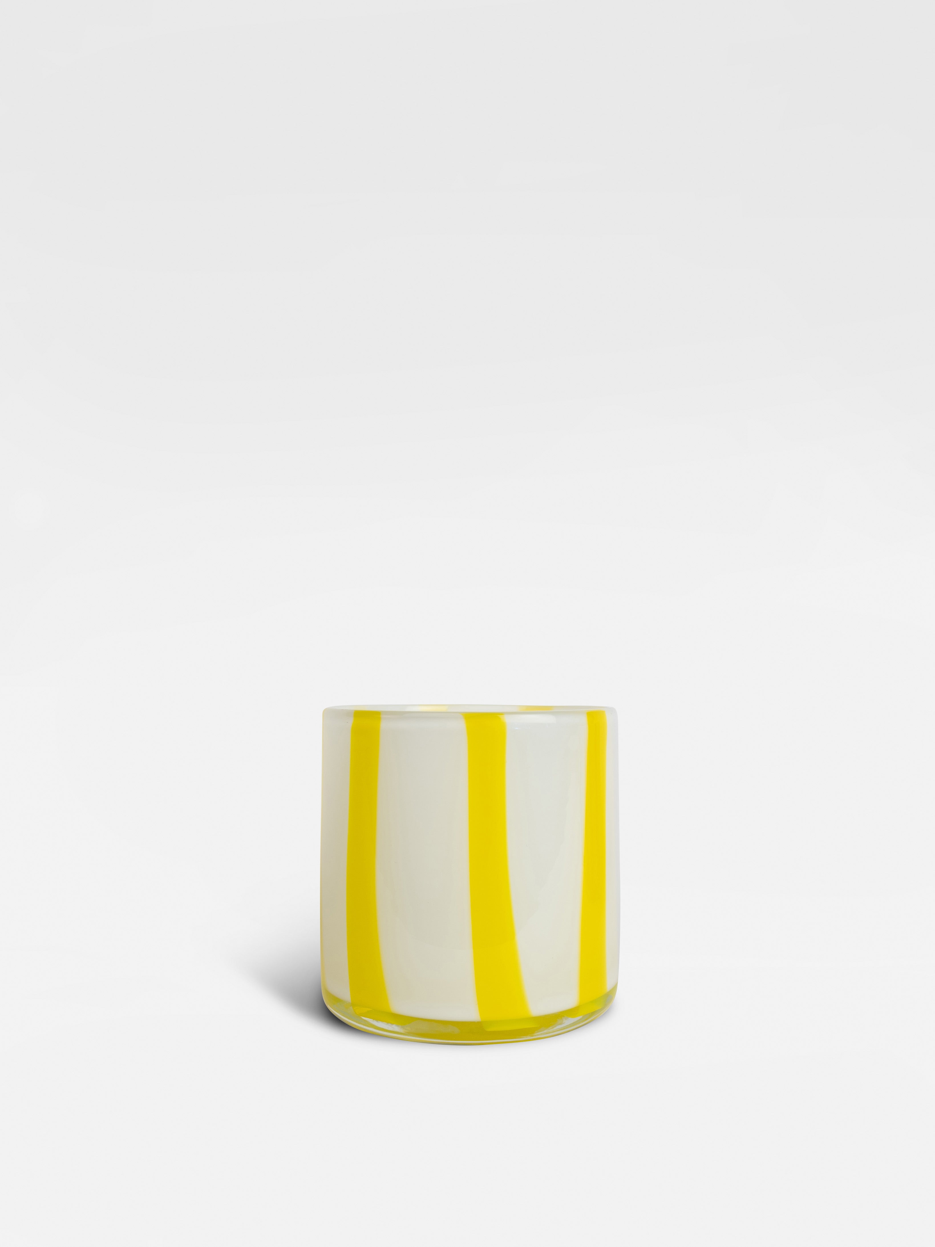 Candle holder Calore Curve XS (Yellow/white)