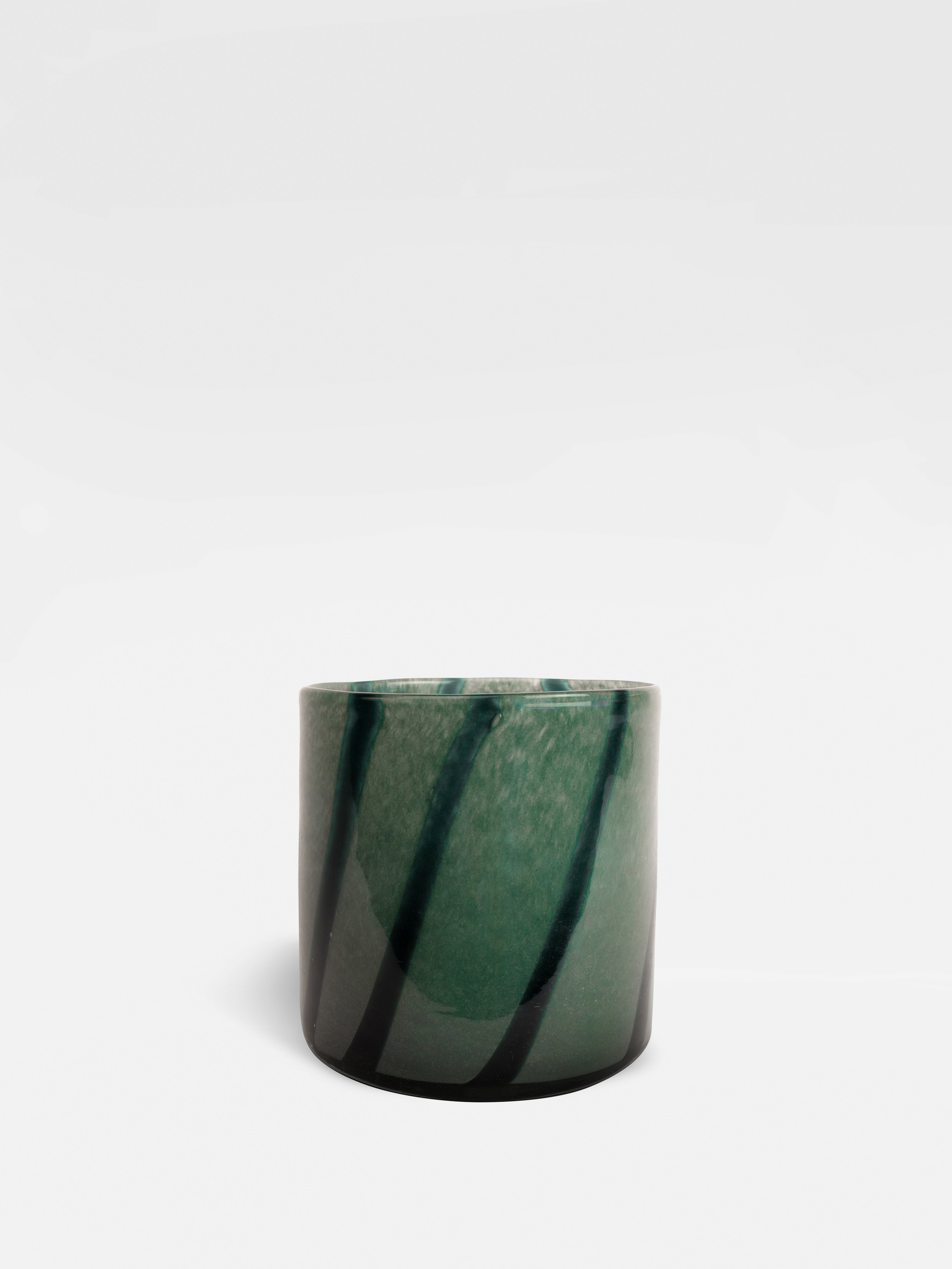 Candle holder Calore Curve M (Mixed green)