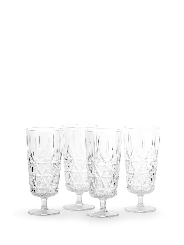 Picnic Juni glass high, 4-pcs (Clear)