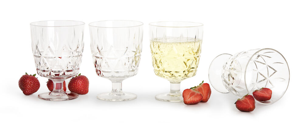 Picnic Juni glass, 4-pcs (Clear)