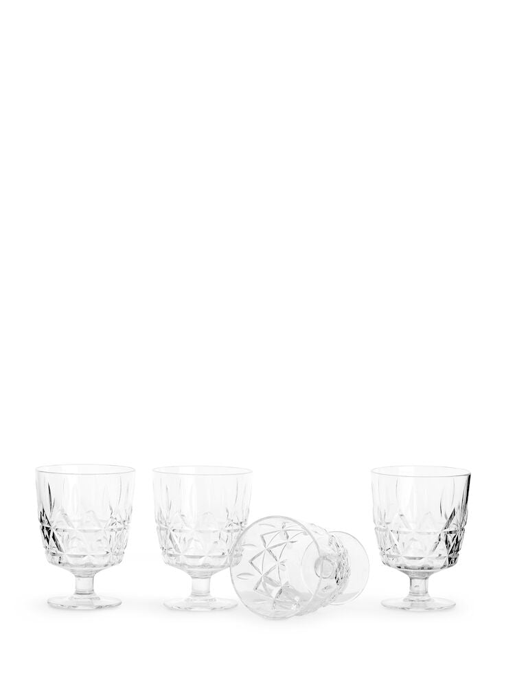 Picnic Juni glass, 4-pcs (Clear)