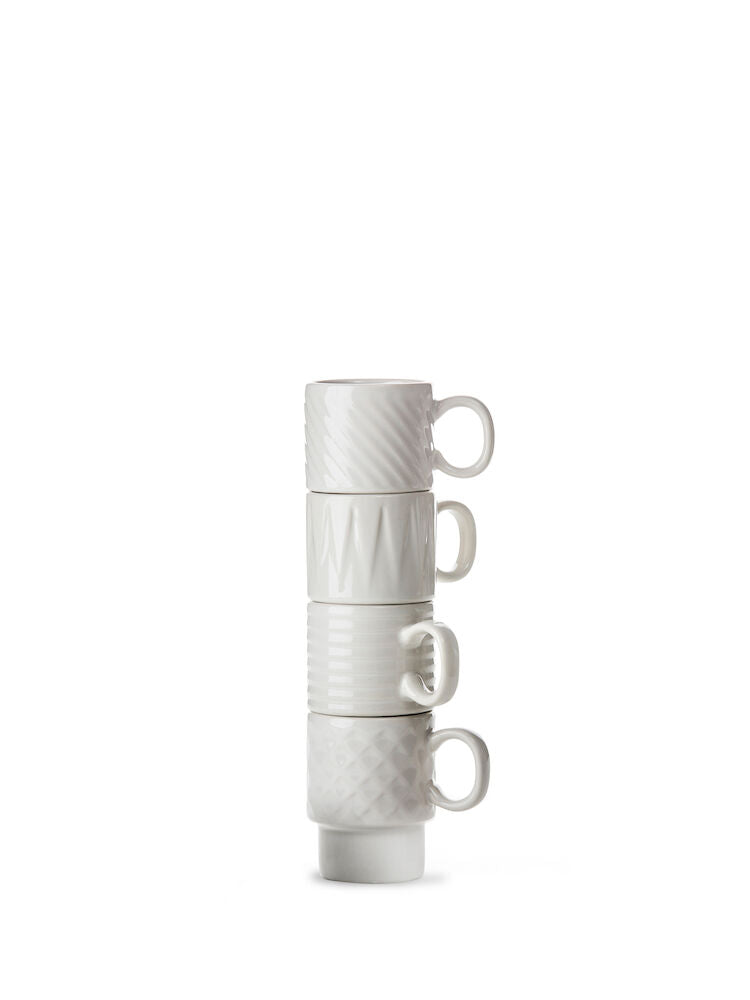 Coffee & More espresso mug, 4-pcs (White)