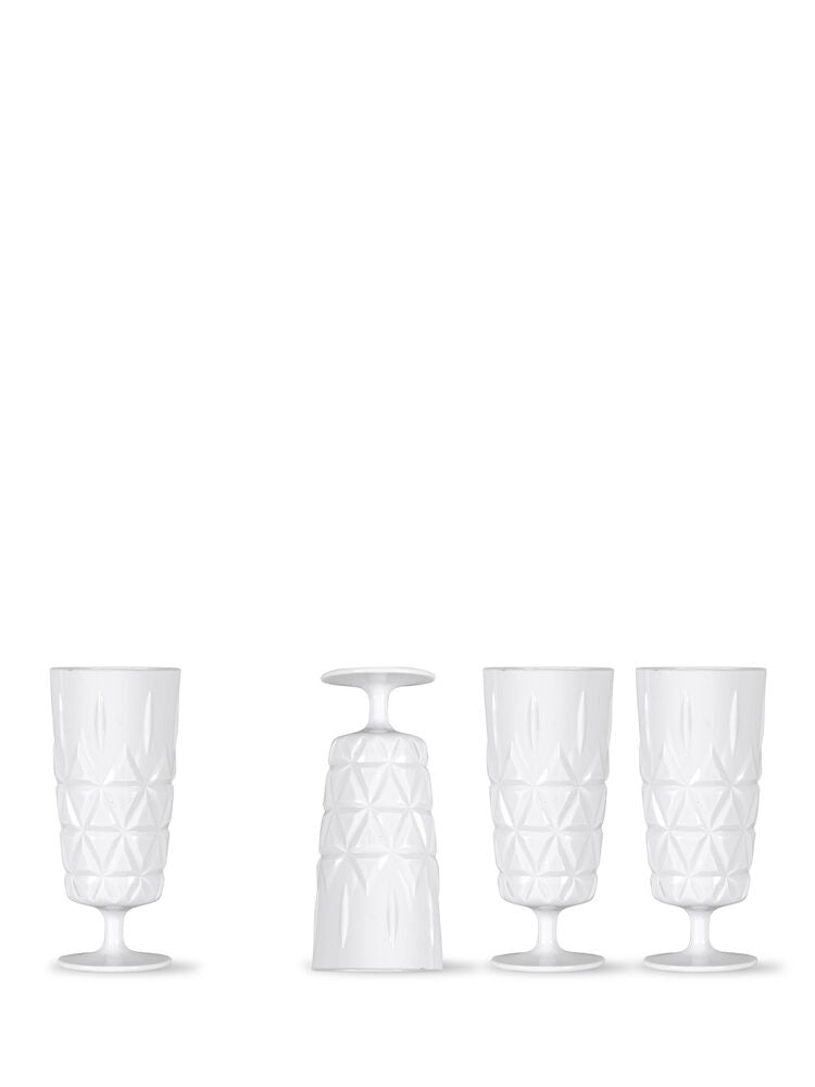 Picnic Juni glass high, 4-pcs (White)