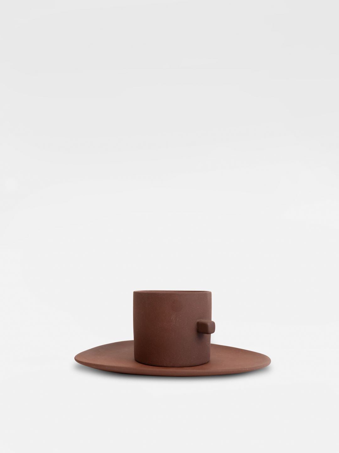 Coffee cup and plate Clay